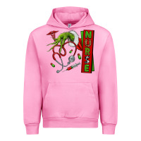 Fuchsia Pink Christmas Character Urban Hoodie - NancyCooperArtShop