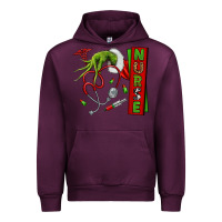 Mauve Wine Christmas Character Urban Hoodie - NancyCooperArtShop