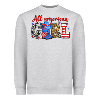 Heather Grey All American girl Heavyweight Sweatshirt - Neo Western