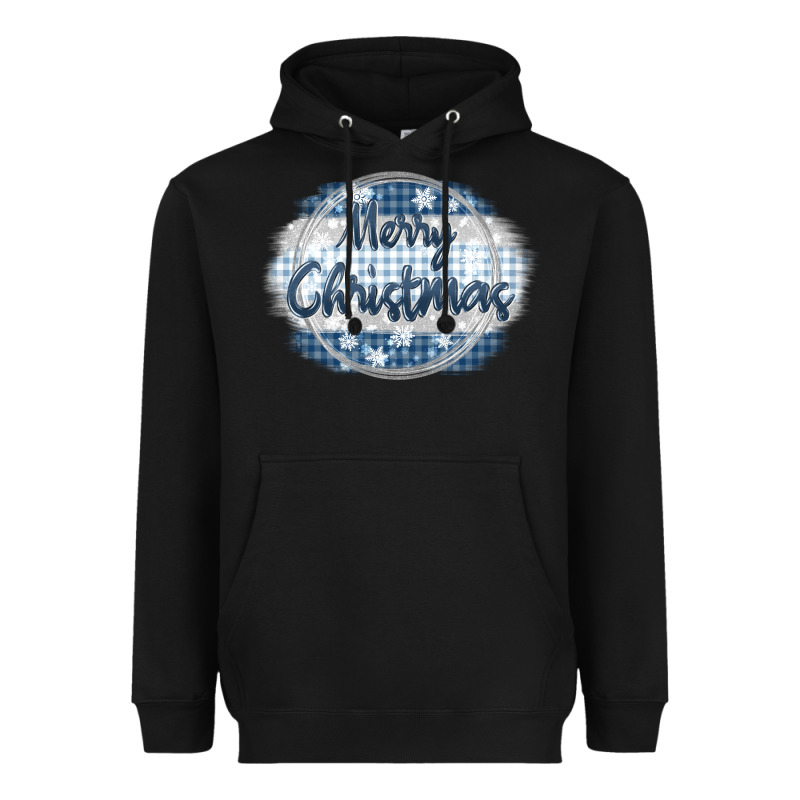 Merry Christmas Blue Heavyweight Hoodie by MaliasSmallBusiness | Teevron