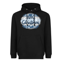 Black merry christmas blue Heavyweight Hoodie - MaliasSmallBusiness