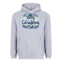 Heather Grey merry christmas blue Heavyweight Hoodie - MaliasSmallBusiness