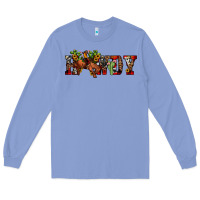 Colony Blue Christmas Howdy Bronco Rodeo Long Sleeve Tee - JahusDesignShop