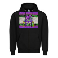 Black mardi gras  mask Zipper Hoodie - BarkalooDesign