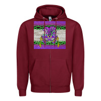 Burgundy mardi gras  mask Zipper Hoodie - BarkalooDesign