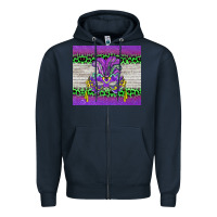 Navy mardi gras  mask Zipper Hoodie - BarkalooDesign