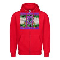 Red mardi gras  mask Zipper Hoodie - BarkalooDesign