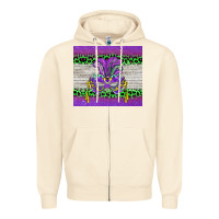 Sandshell mardi gras  mask Zipper Hoodie - BarkalooDesign