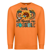Carrot with god all things are possible malias Premium Sweatshirt - MaliasSmallBusiness