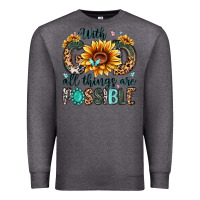 Charcoal Heather with god all things are possible malias Premium Sweatshirt - MaliasSmallBusiness