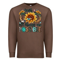 Chestnut with god all things are possible malias Premium Sweatshirt - MaliasSmallBusiness