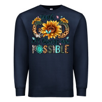 Navy with god all things are possible malias Premium Sweatshirt - MaliasSmallBusiness