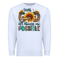 White with god all things are possible malias Premium Sweatshirt - MaliasSmallBusiness
