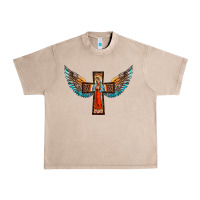 French Oak our lady of guadalupe cross with wings Urban Heavy Tee - BarkalooDesign