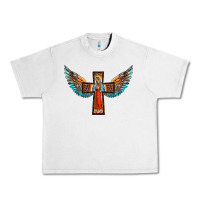 Our Lady Of Guadalupe Cross With Wings Urban Heavy Tee | Teevron