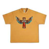 Peanut Butter our lady of guadalupe cross with wings Urban Heavy Tee - BarkalooDesign