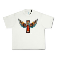 Pistachio our lady of guadalupe cross with wings Urban Heavy Tee - BarkalooDesign