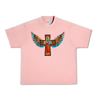Salmon our lady of guadalupe cross with wings Urban Heavy Tee - BarkalooDesign