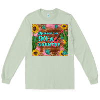 Matcha raised 90's country guitar cactus sunflower's Long Sleeve Tee - Artiststas
