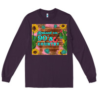 Plum raised 90's country guitar cactus sunflower's Long Sleeve Tee - Artiststas