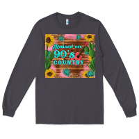 Smoke raised 90's country guitar cactus sunflower's Long Sleeve Tee - Artiststas