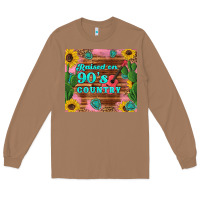 Toasted Coconut raised 90's country guitar cactus sunflower's Long Sleeve Tee - Artiststas