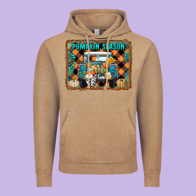 Pumpkin Season Truck Vintage Hoodie Designed By Ranaportraitstore