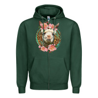 Western Llama And Roses Zipper Hoodie | Teevron