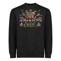 Black All American dude 4th of July Heavyweight Sweatshirt - CowGirlArtShop