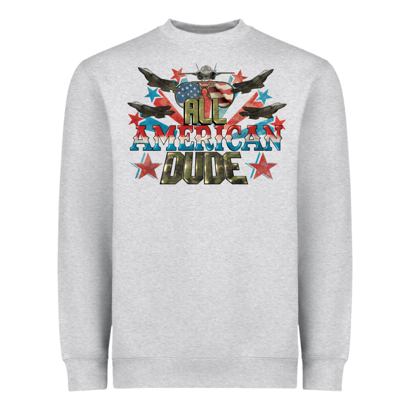All American Dude 4th Of July Heavyweight Sweatshirt by CowGirlArtShop | Teevron