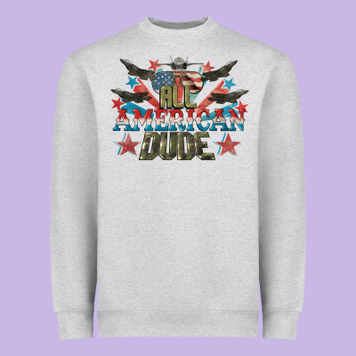 All American Dude 4th Of July Heavyweight Sweatshirt Designed By Cowgirlartshop