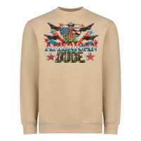 Mushroom All American dude 4th of July Heavyweight Sweatshirt - CowGirlArtShop