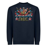 Navy All American dude 4th of July Heavyweight Sweatshirt - CowGirlArtShop