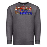 Charcoal Heather America the beautiful Premium Sweatshirt - NancyCooperArtShop