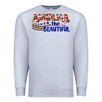 Heather Grey America the beautiful Premium Sweatshirt - NancyCooperArtShop