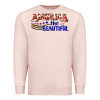 Pale Pink America the beautiful Premium Sweatshirt - NancyCooperArtShop