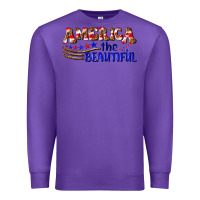 Purple America the beautiful Premium Sweatshirt - NancyCooperArtShop
