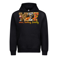 Black WTF Wine Turkey Family Urban Hoodie - texasbilliewilder