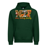 Forest Green WTF Wine Turkey Family Urban Hoodie - texasbilliewilder
