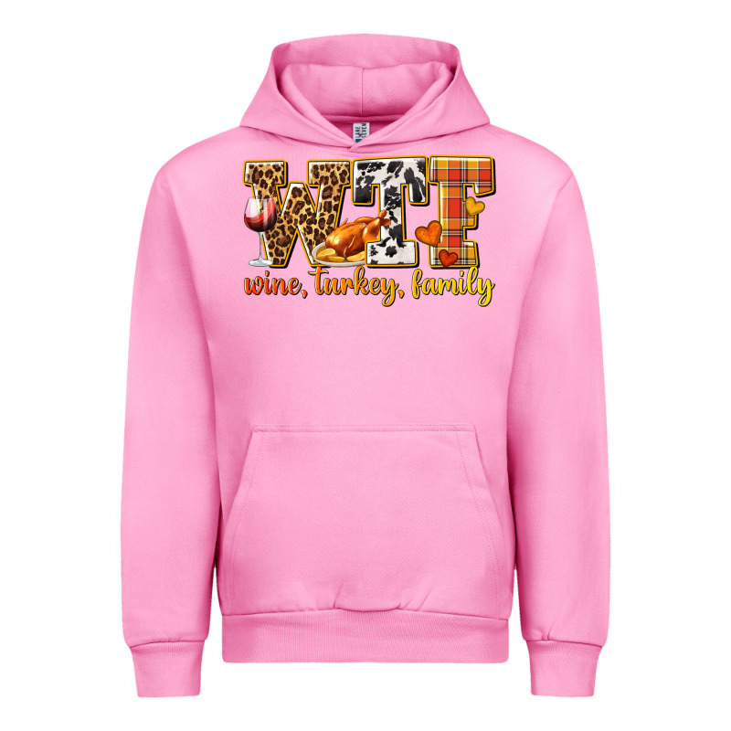 Wtf Wine Turkey Family Urban Hoodie by texasbilliewilder | Teevron