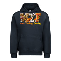 Navy WTF Wine Turkey Family Urban Hoodie - texasbilliewilder
