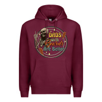 Burgundy dads with beards are better Premium Hoodie - Artiststas