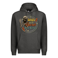 Charcoal Heather dads with beards are better Premium Hoodie - Artiststas