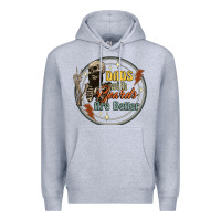 Heather Grey dads with beards are better Premium Hoodie - Artiststas