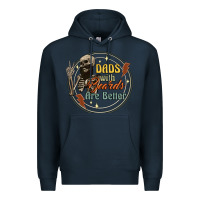 Navy dads with beards are better Premium Hoodie - Artiststas