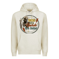 Oatmeal Heather dads with beards are better Premium Hoodie - Artiststas