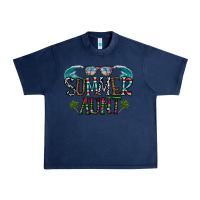 Navy summer aunt Urban Heavy Tee - CowhideDigitalArt