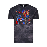 Cloud Black flip flops fireworks and freedom Vintage Tee - AdoDesignShop