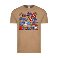 Vintage Coffee flip flops fireworks and freedom Vintage Tee - AdoDesignShop