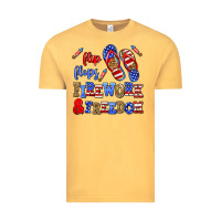 Vintage Mustard flip flops fireworks and freedom Vintage Tee - AdoDesignShop